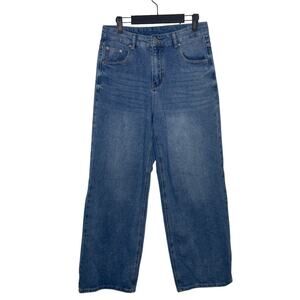 HDLTE Womens Bottoms Size 29 Denim Blue Medium Wash High Rise Straight Leg Jeans